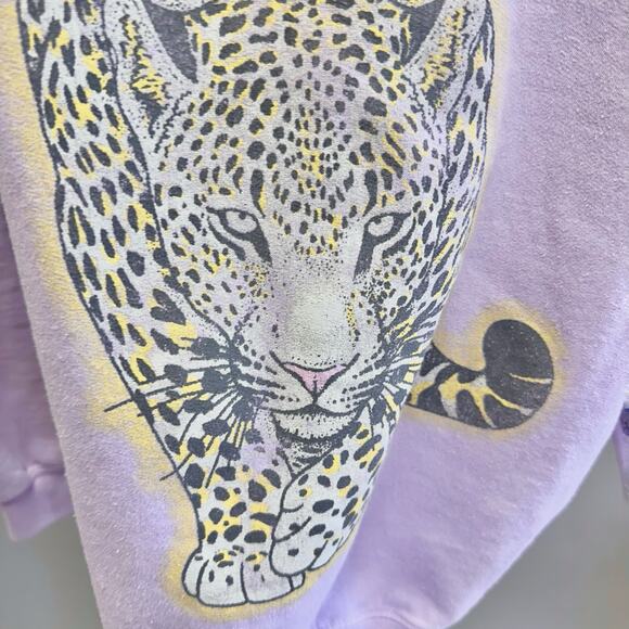 Def Leppard goodie two sleeves High 'n' Dry logo purple sweatshirt Size medium - Picture 5 of 16